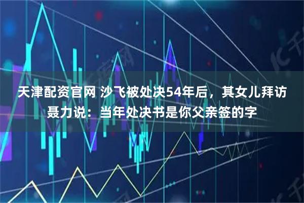 天津配资官网 沙飞被处决54年后，其女儿拜访聂力说：当年处决书是你父亲签的字